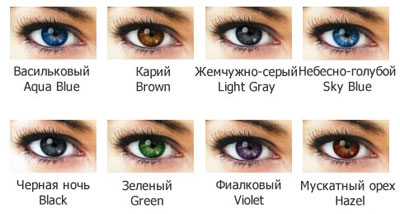 Цветные контактные линзы